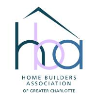 The logo for the home builders association of greater charlotte.