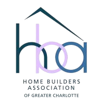 The logo for the home builders association of greater charlotte.