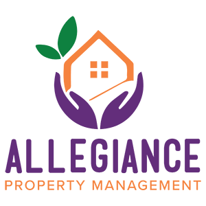 Allegiance Property Management logo; quality you deserve, people you trust