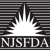 Logo for the New Jersey State Funeral Directors Association. White rising sun over