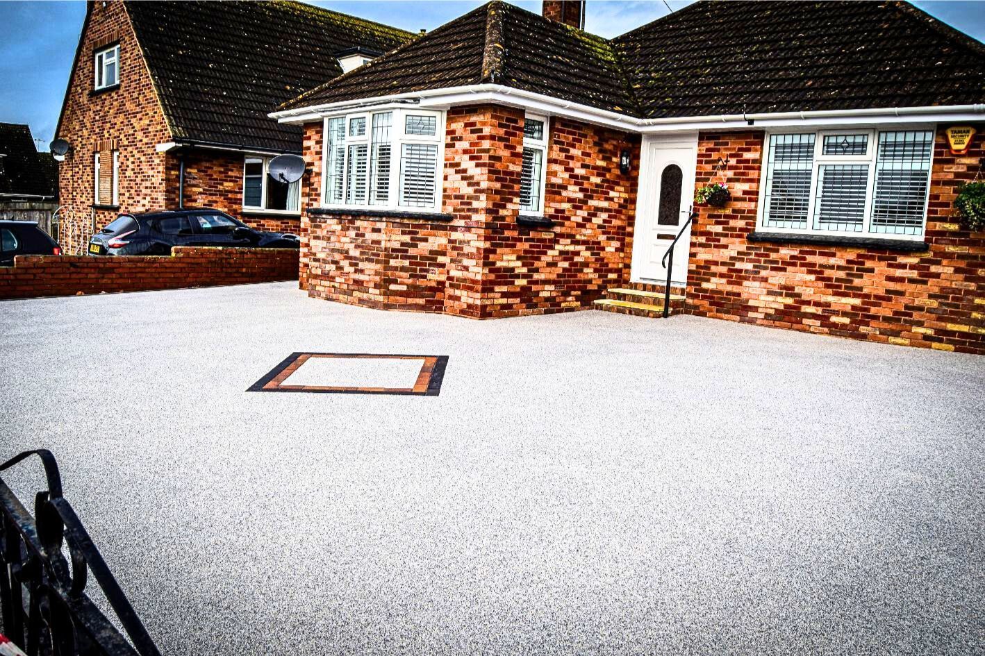Resin driveway installation in Exeter.