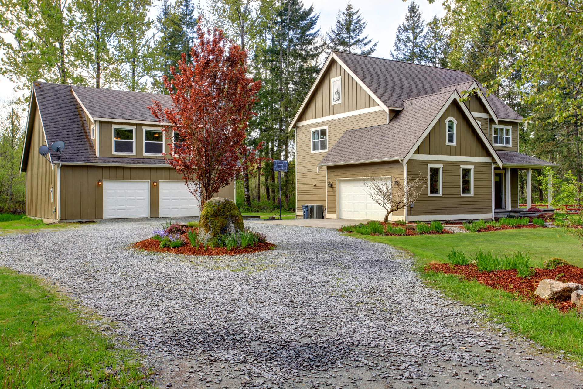 Red Aggregate Pile Icon - Residential Services - Griffith Excavating & Trucking