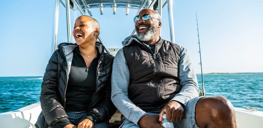 Sonya and Ray Boating and enjoying life.