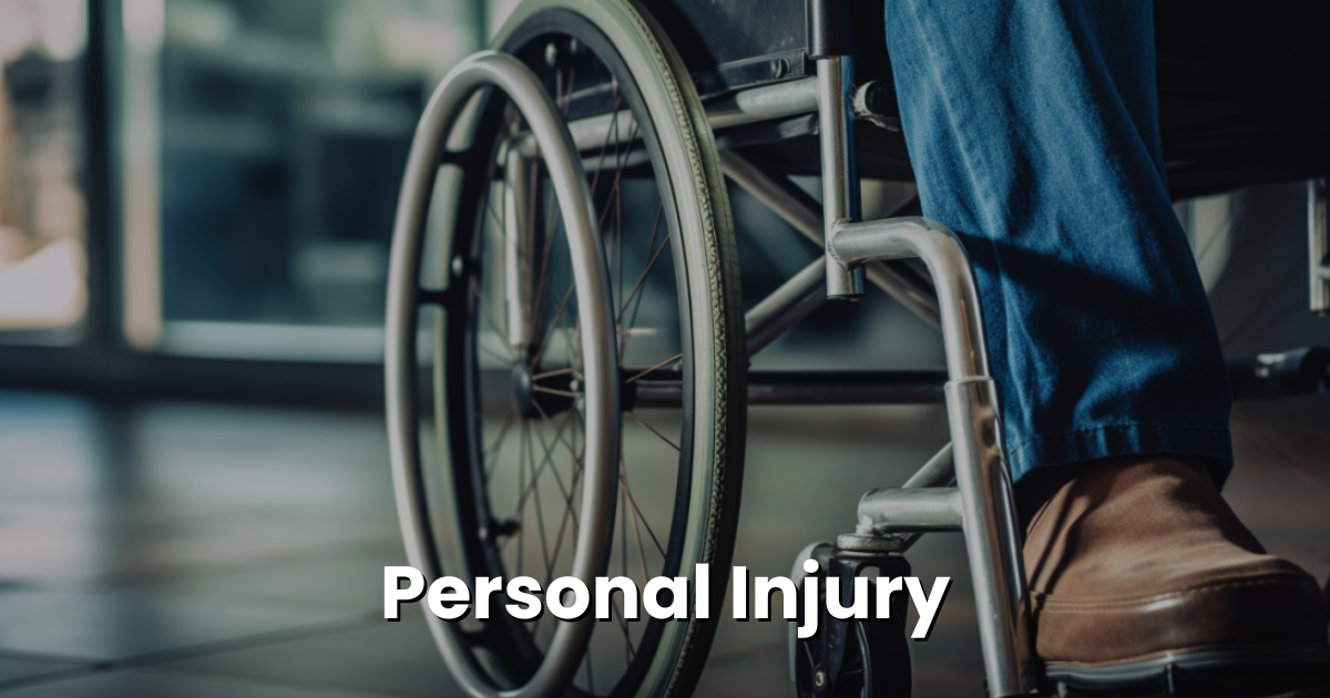 a person in a wheelchair has a personal injury