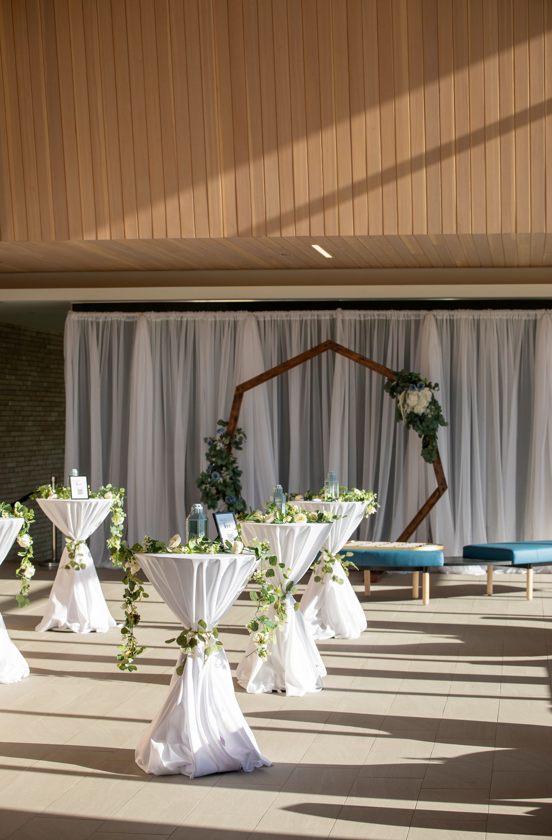 candle and flower decorations