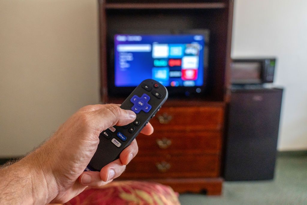 In room smart TV with Roku streaming
