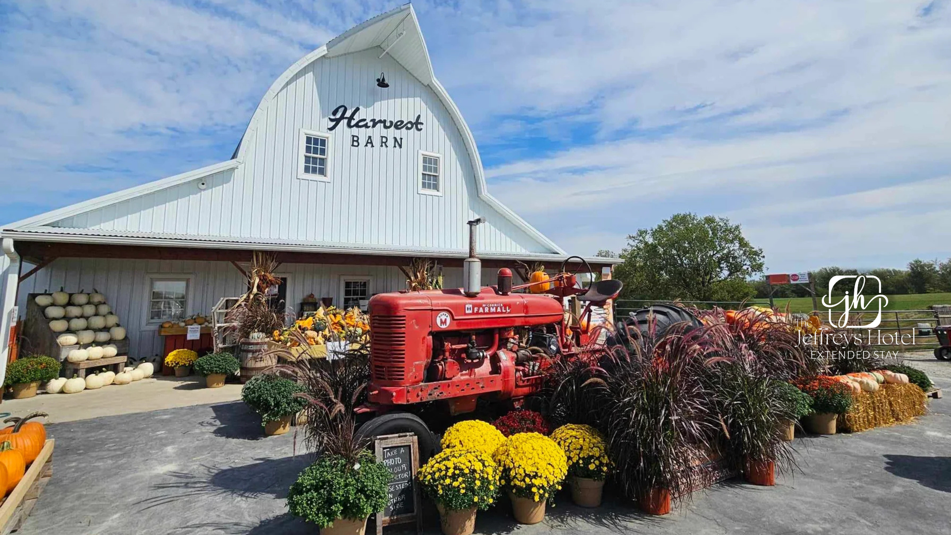 Tractor in front of 