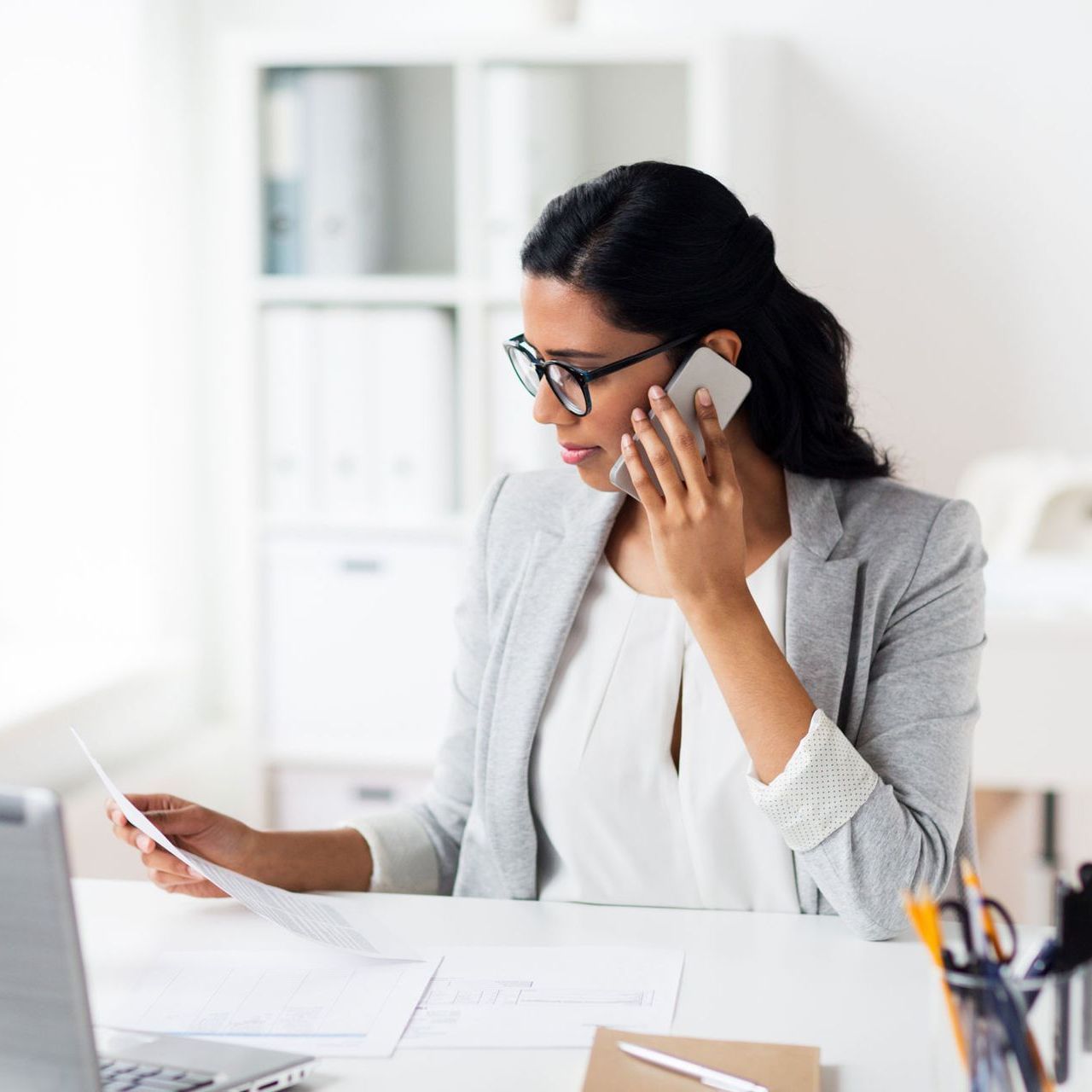 Photo of a person texting