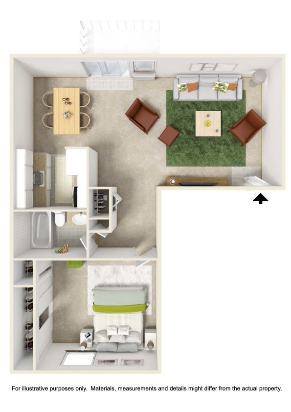 An aerial view of a floor plan of a house