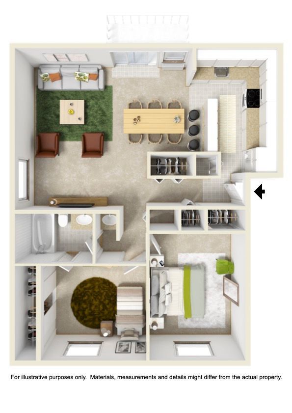 An aerial view of a floor plan of a house