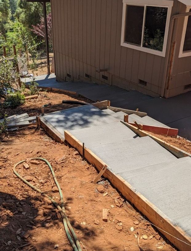 building side home staircase concrete