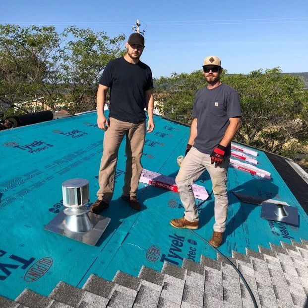 boys doing roofing
