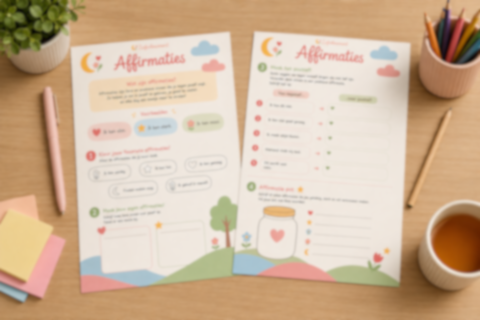 Affirmaties werkblad