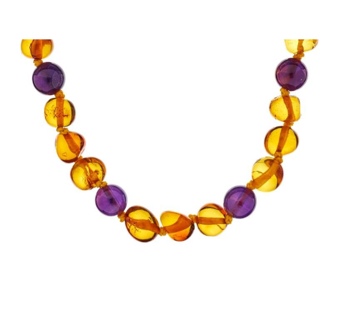 Barnsteen ketting baby/peuter met amethist