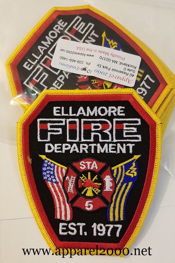 Firefighter patches custom made. No setup costs. Made in USA