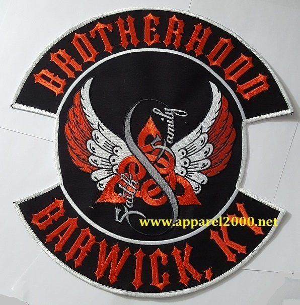 Patch personnalisé au dos pour motards Motorcycle Club MC Patch