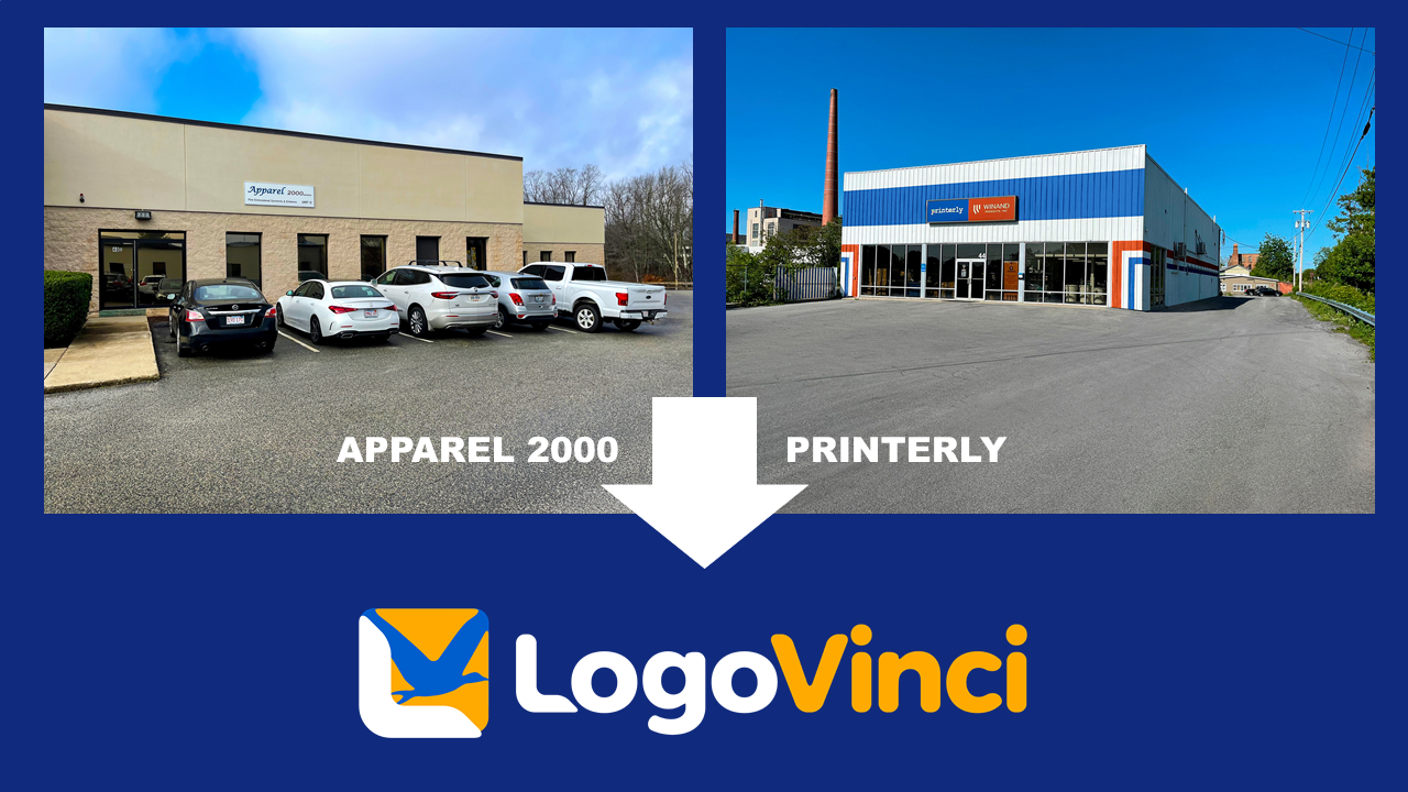 A picture of a building before and after being remodeled by logovinci
