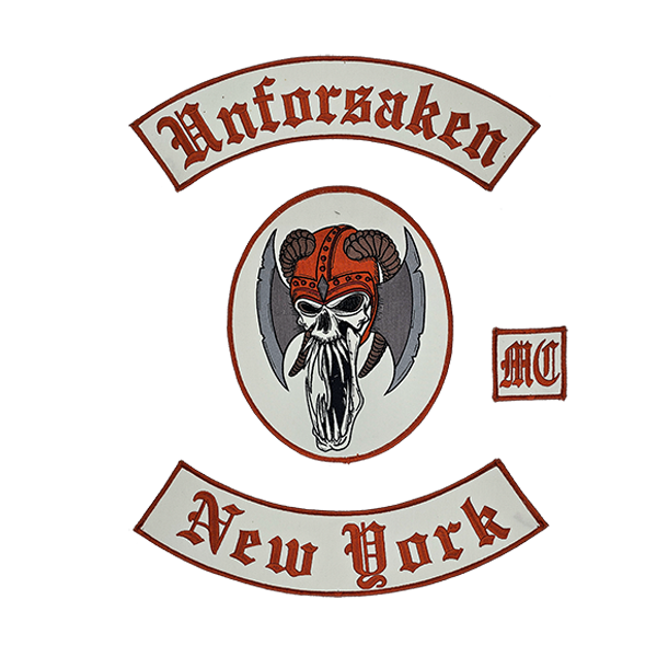 a patch that says ' unforsaken new york ' on it
