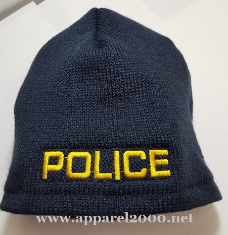 Cuffed Beanie  Wool Hat Police  Police
