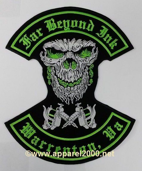 Patch personnalisé au dos pour motards Motorcycle Club MC Patch