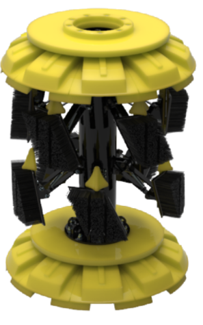 Dual-diameter pipeline cleaning pig for size transitions