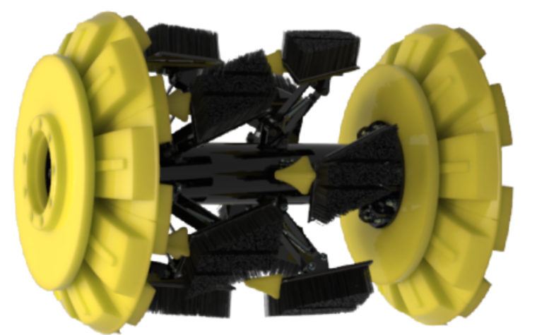 dual diameter pipeline cleaning pig for changing pipe sizes