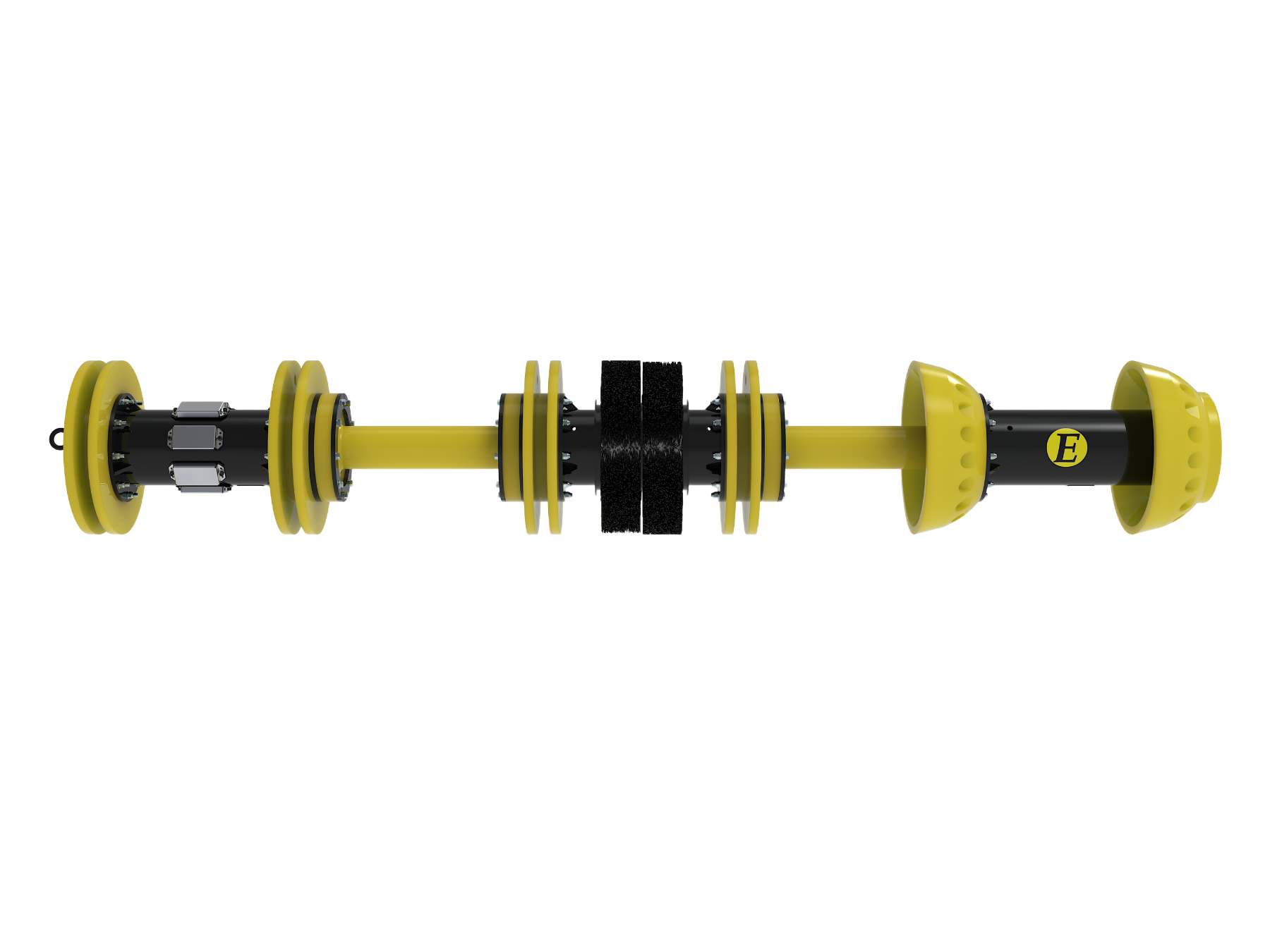 Pipeline cleaning pig train