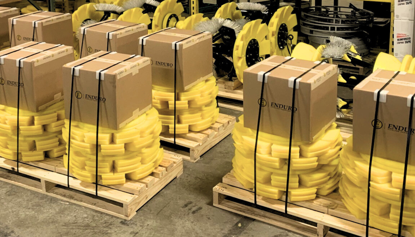 Pipeline cleaning pig rebuild kits, urethane cups and components.