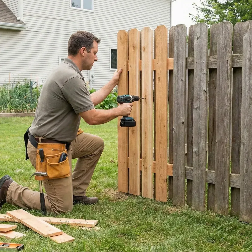 Custom wrought iron fence Cypress installation with architectural design