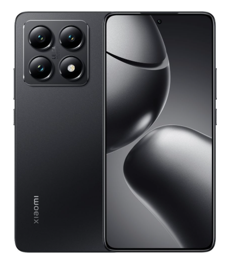 La parte delantera y trasera de un teléfono Xiaomi negro.