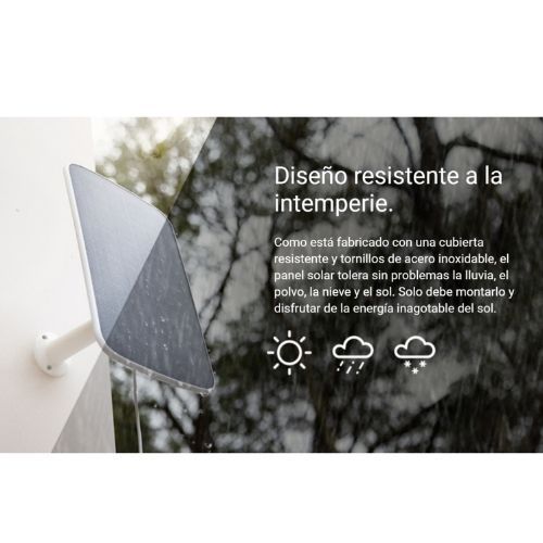 Cámara de seguridad EZVIZ EB8 4G con panel solar blanco y cámara en forma de bola.