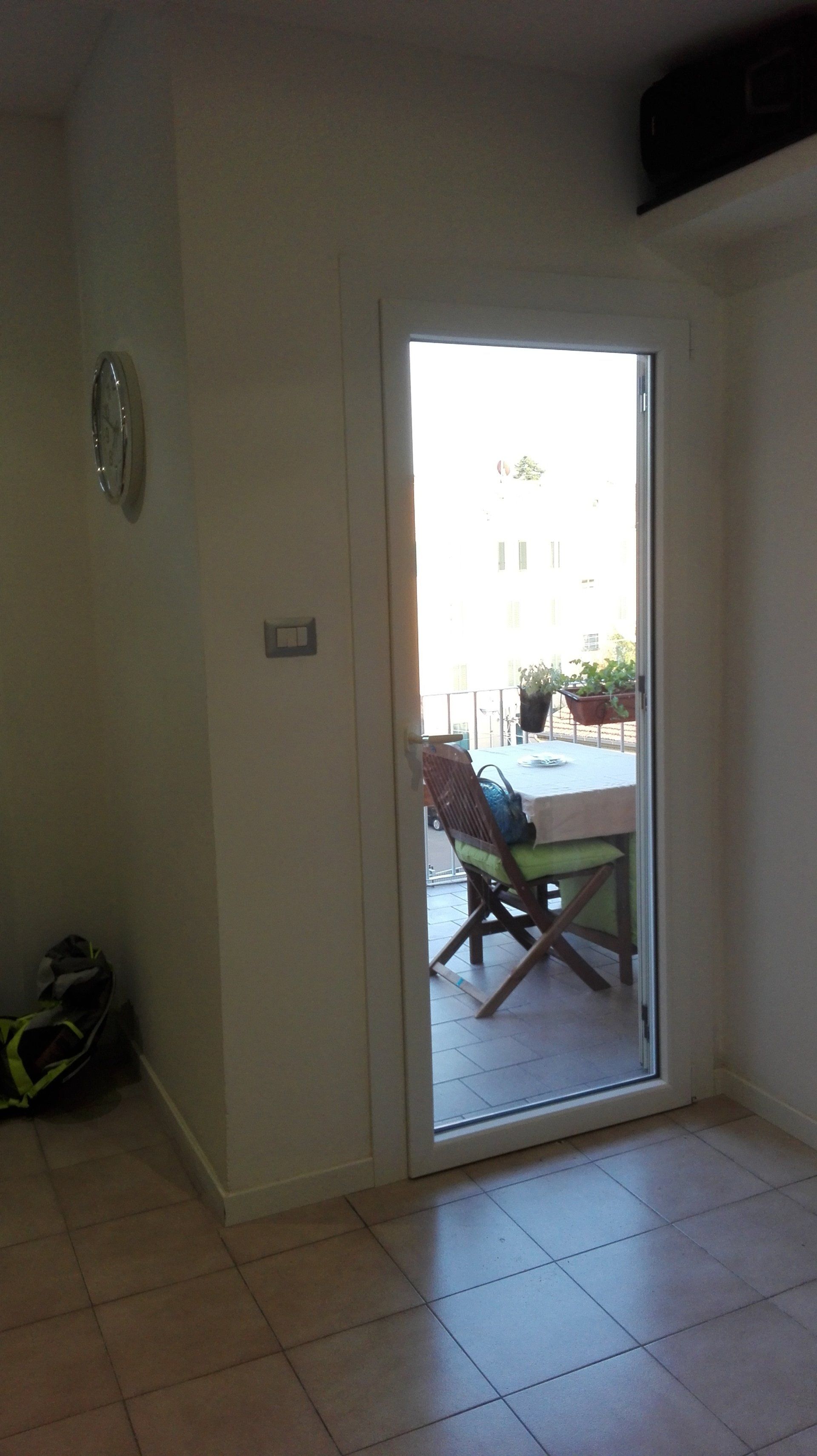 porta per terrazzo in vetro