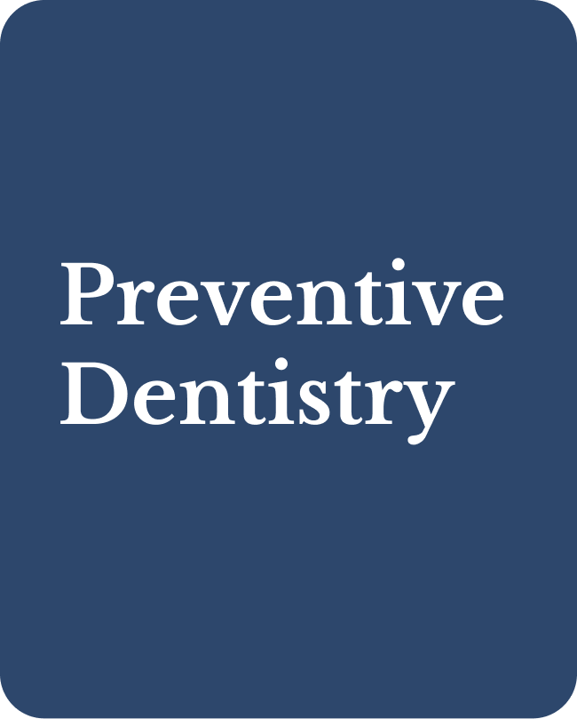 The logo for preventive dentistry is on a blue background.