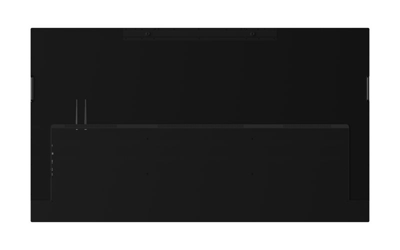 A black box with a shelf on top of it on a white background.