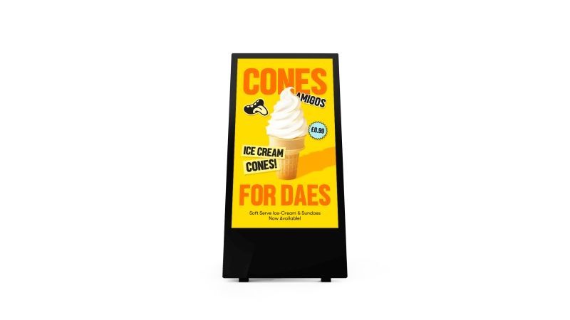 A sign that says cones for daes on it