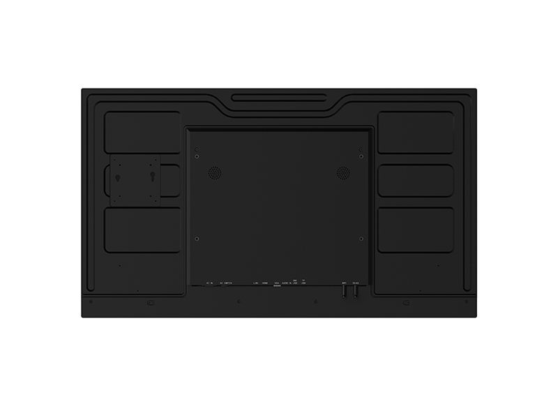 The back of a flat screen tv is shown on a white background.