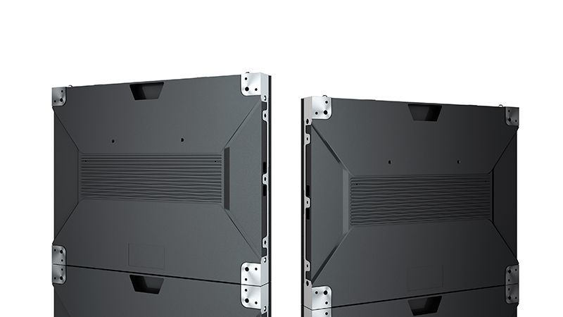 Two black boxes are sitting next to each other on a white background.