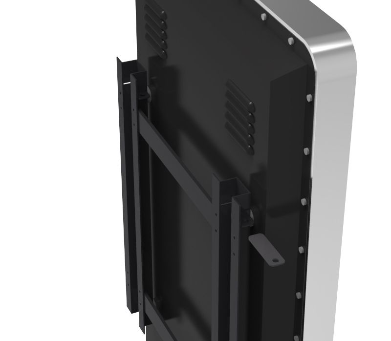 A close up of a tv on a white background