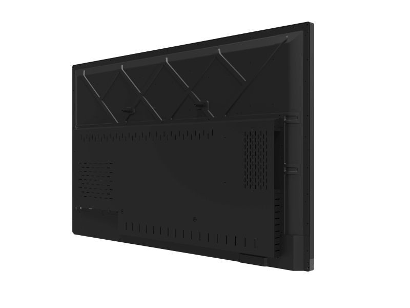 The back of a flat screen tv is shown on a white background.