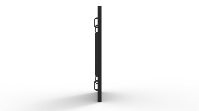A black pole with handles attached to it on a white background.