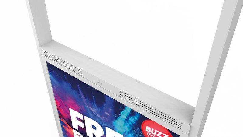 A sign that says free on it is on a white background.