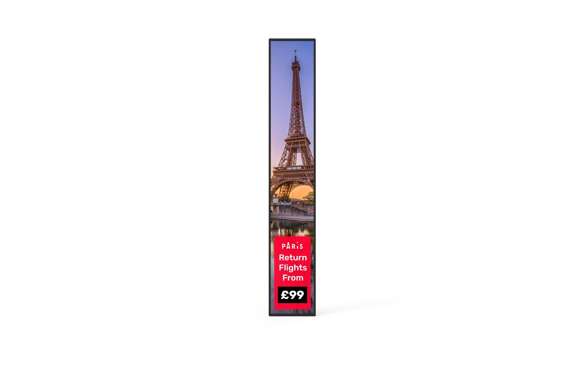 A bookmark with a picture of the eiffel tower on it.