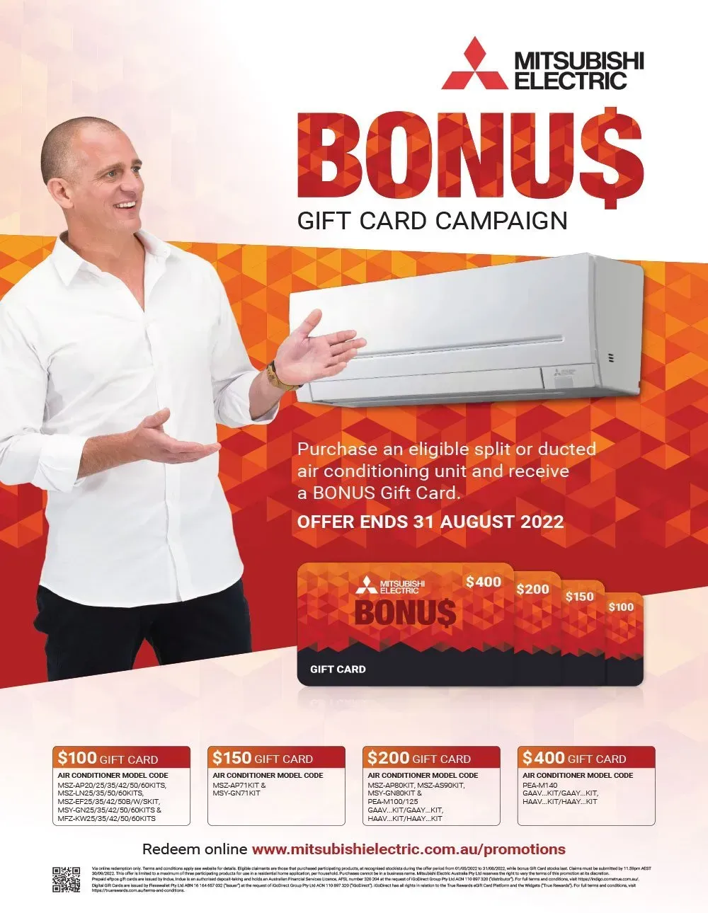 ME Winter Gift Card 2022 Poster — Rapidcool Air Conditioning & Electrical In Dapto, NSW