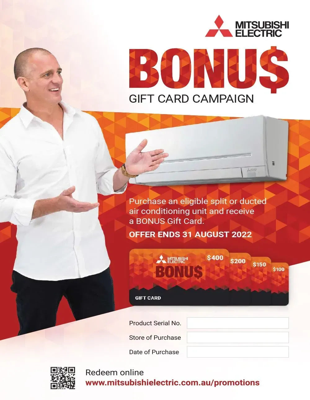 ME Winter Gift Card 2022 Tear Pad — Rapidcool Air Conditioning & Electrical In Dapto, NSW