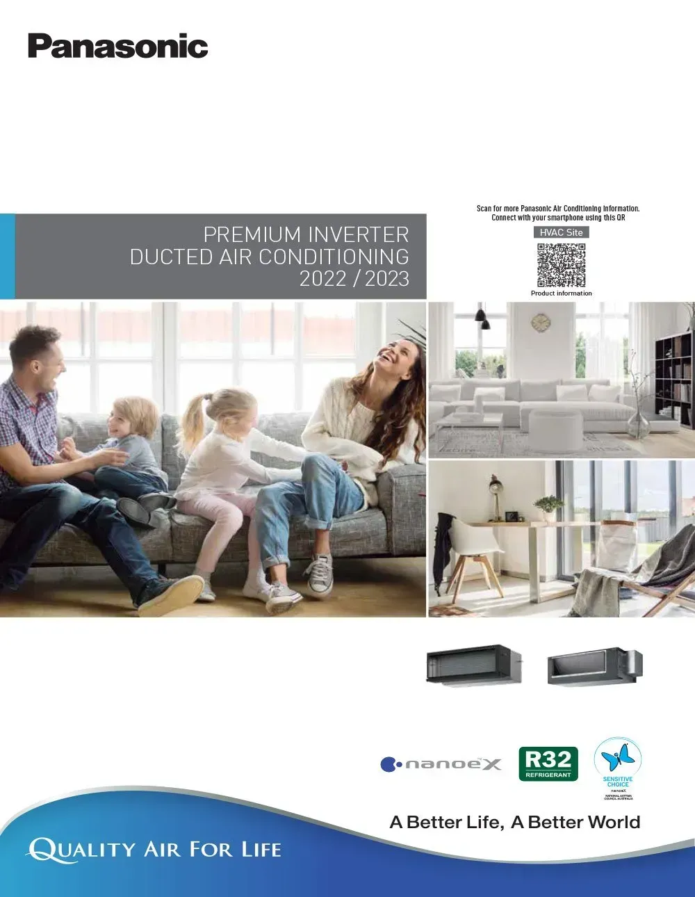 Panasonic 2022 R32 NX Premium Ducted Brochure Spreads — Rapidcool Air Conditioning & Electrical In Dapto, NSW