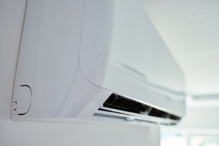 Split Air Conditioning System On A White Wall