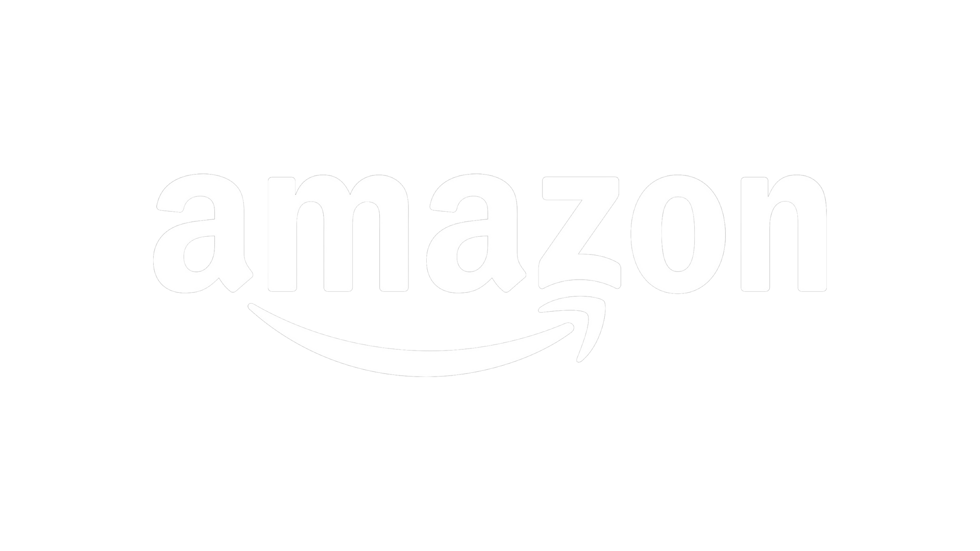 The amazon logo is white on a white background.