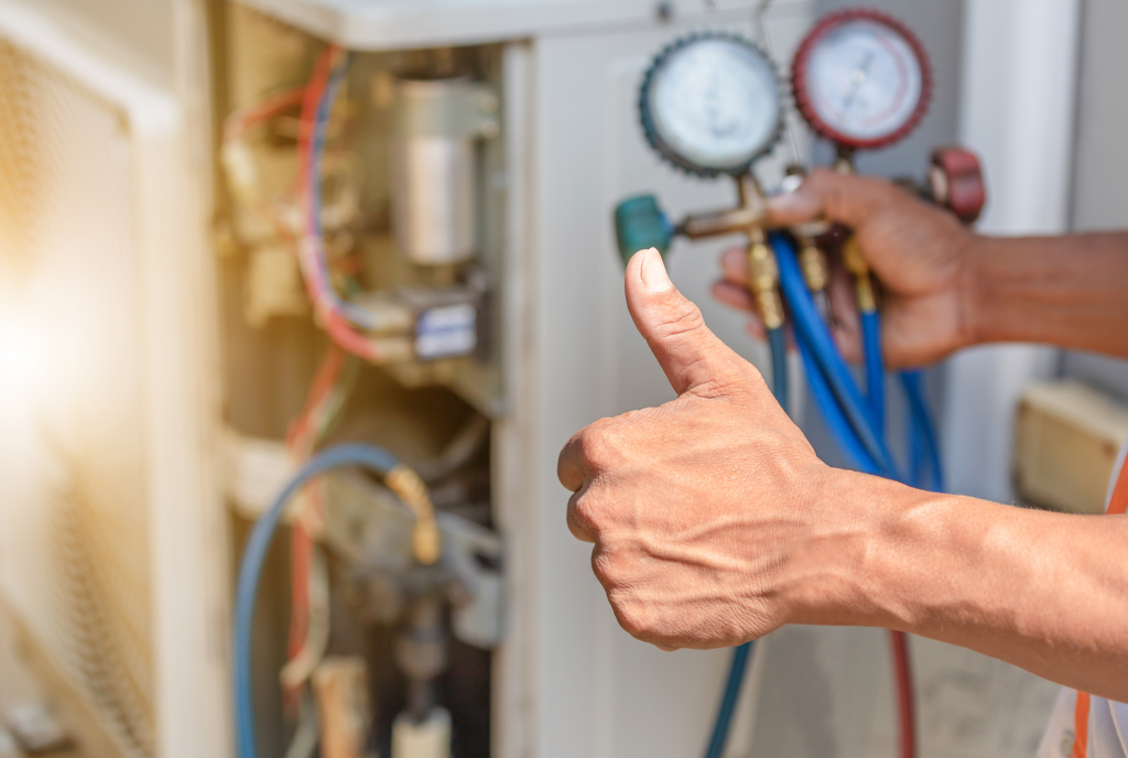 Close up of Air Conditioning Repair