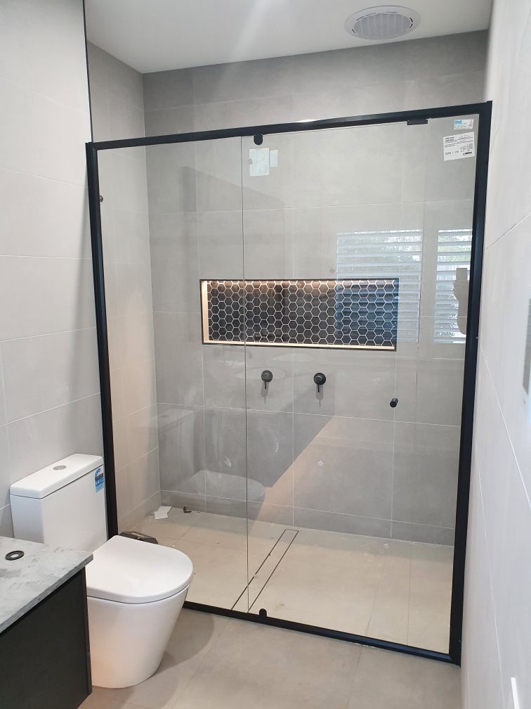 Modern Bathroom With Designer Matt Shower  — Ballarat Blinds & Curtains In Wendouree, VIC