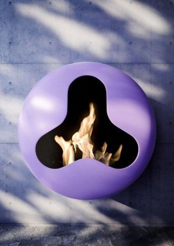 caminetto con una forma geometrica